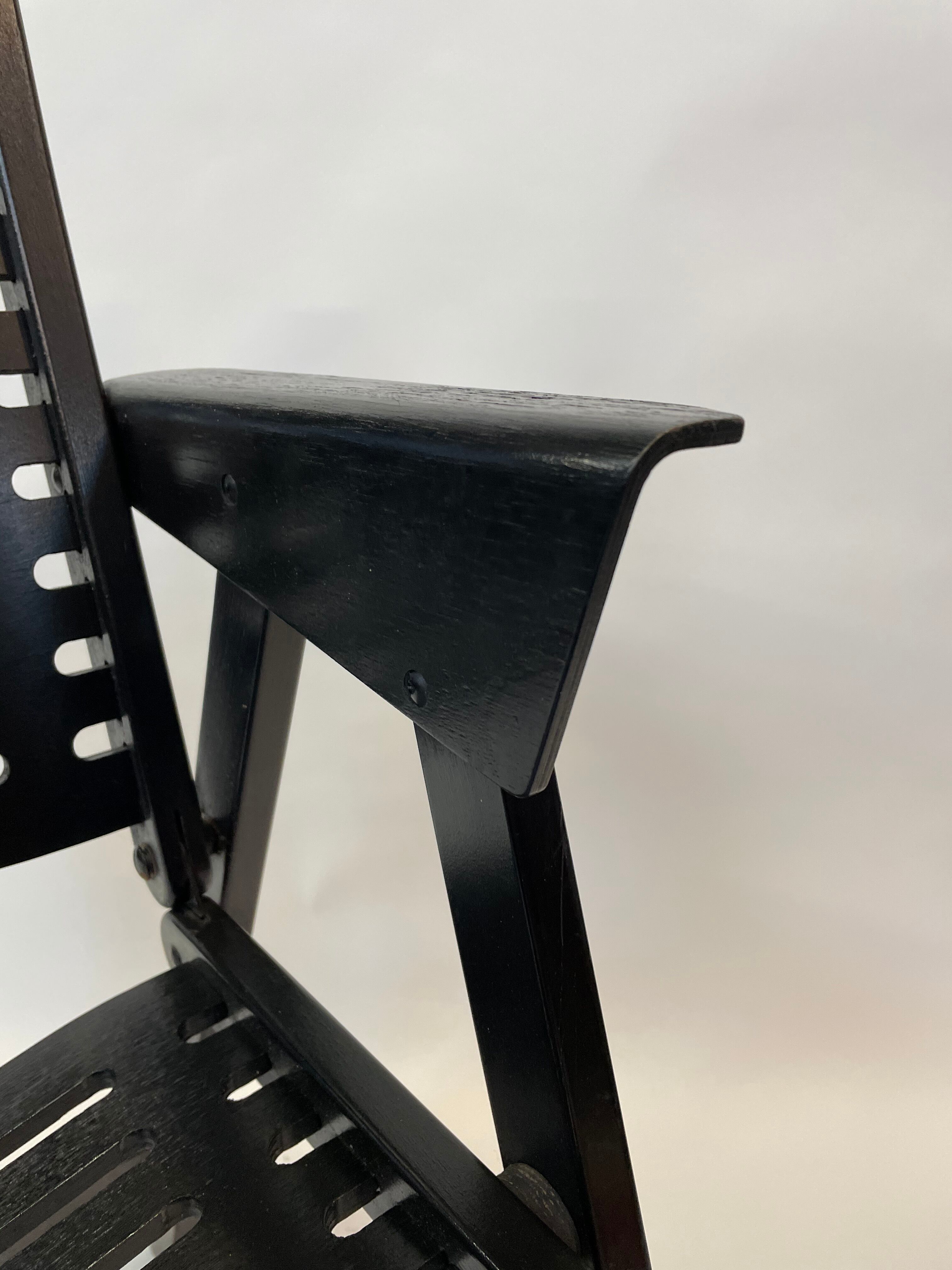 Niko Kralj Slovenian Rex Plywood Folding Chair for Stol 1950s in Black
