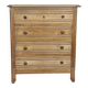 Art Deco raw wood chest of drawers
