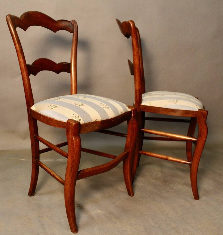 Pair of Elegant Walnut Chairs