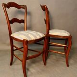 Pair of Elegant Walnut Chairs