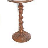 17th century light stand in solid walnut