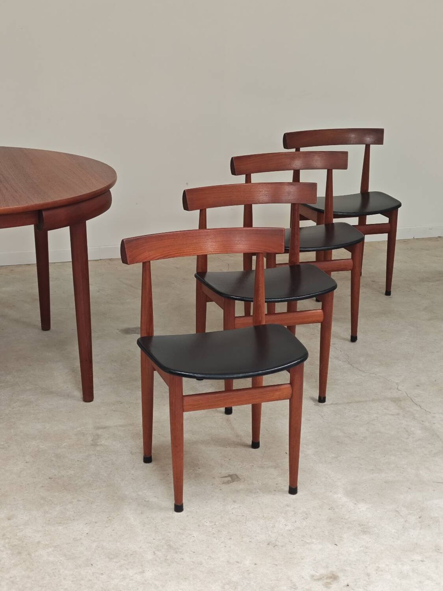 Table de repas et 4 chaises par Hans Olsen pour Frem Rojle  Danemark