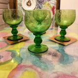 Biot style bubble blown glasses