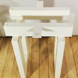 Pair of white painted metal harnesses, circa 1980