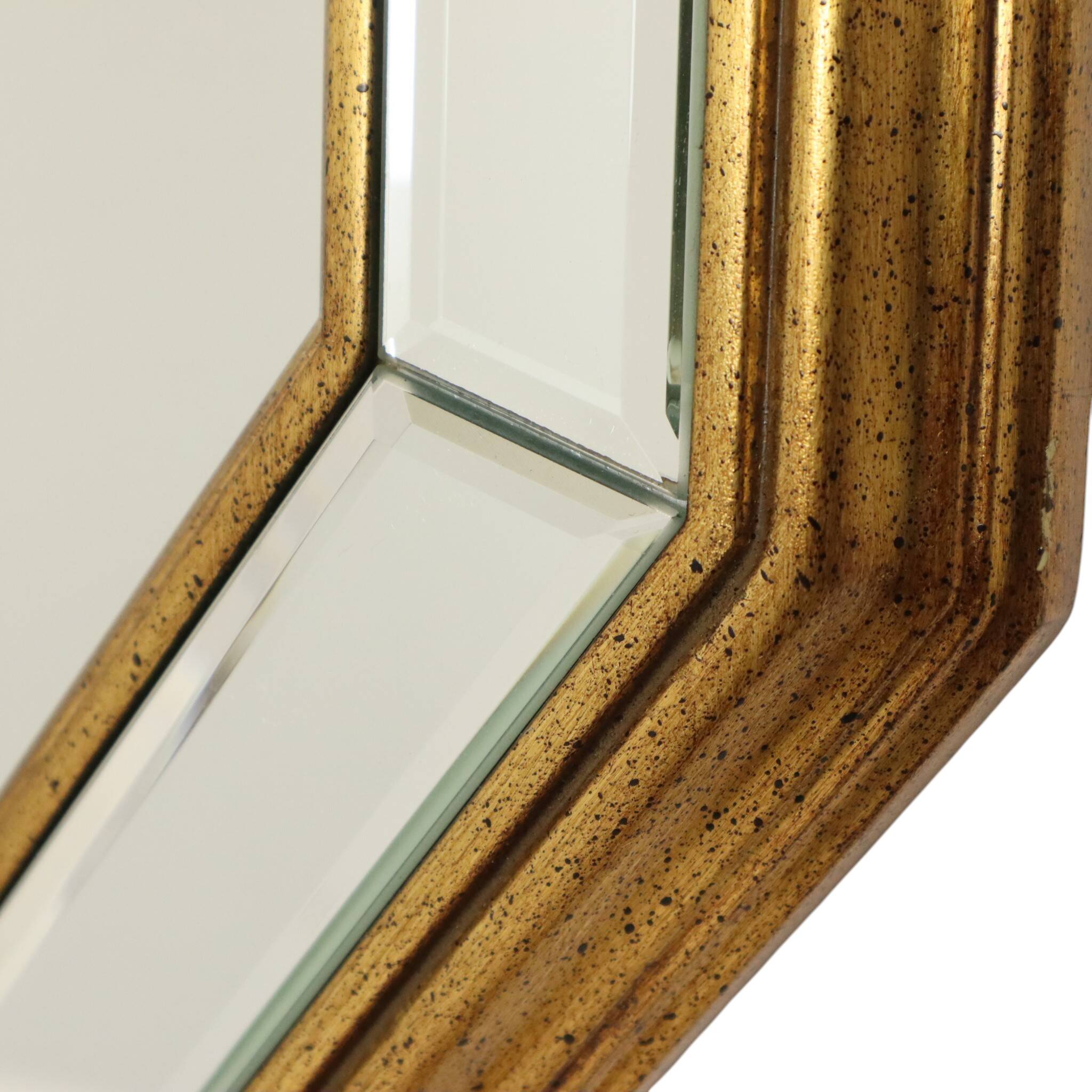 Grand miroir octogonal Deknudt, style Hollywood Regency
