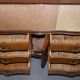 Vintage Italian Buffet in Walnut with Serpentine Front and Mirror Top