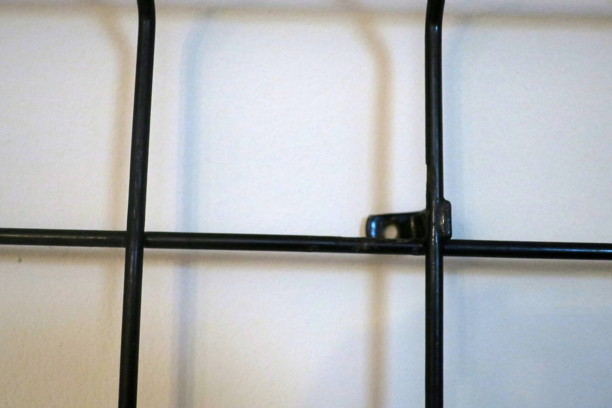 String black metal coat and hat rack, 1950s