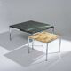 Square green marble coffee table, 1970s