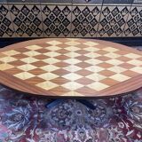 Table à manger réhaussable pied centrale 1970