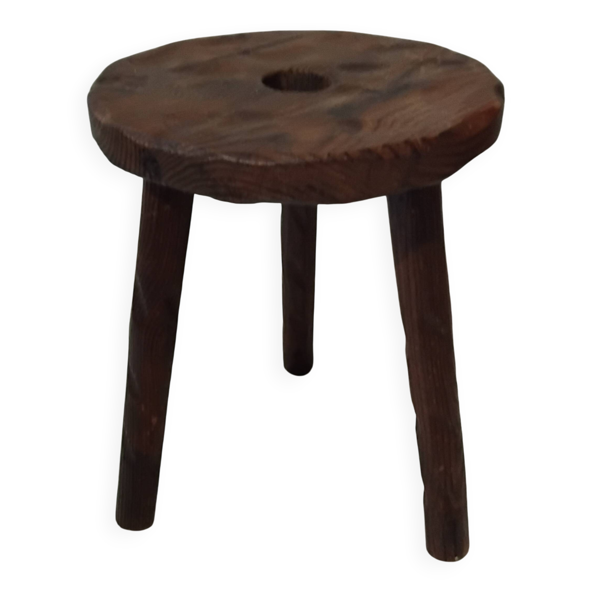 Vintage wooden perforated stool