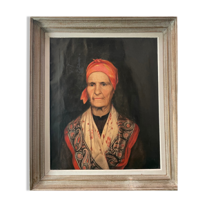 Tableau peinture ancienne portrait