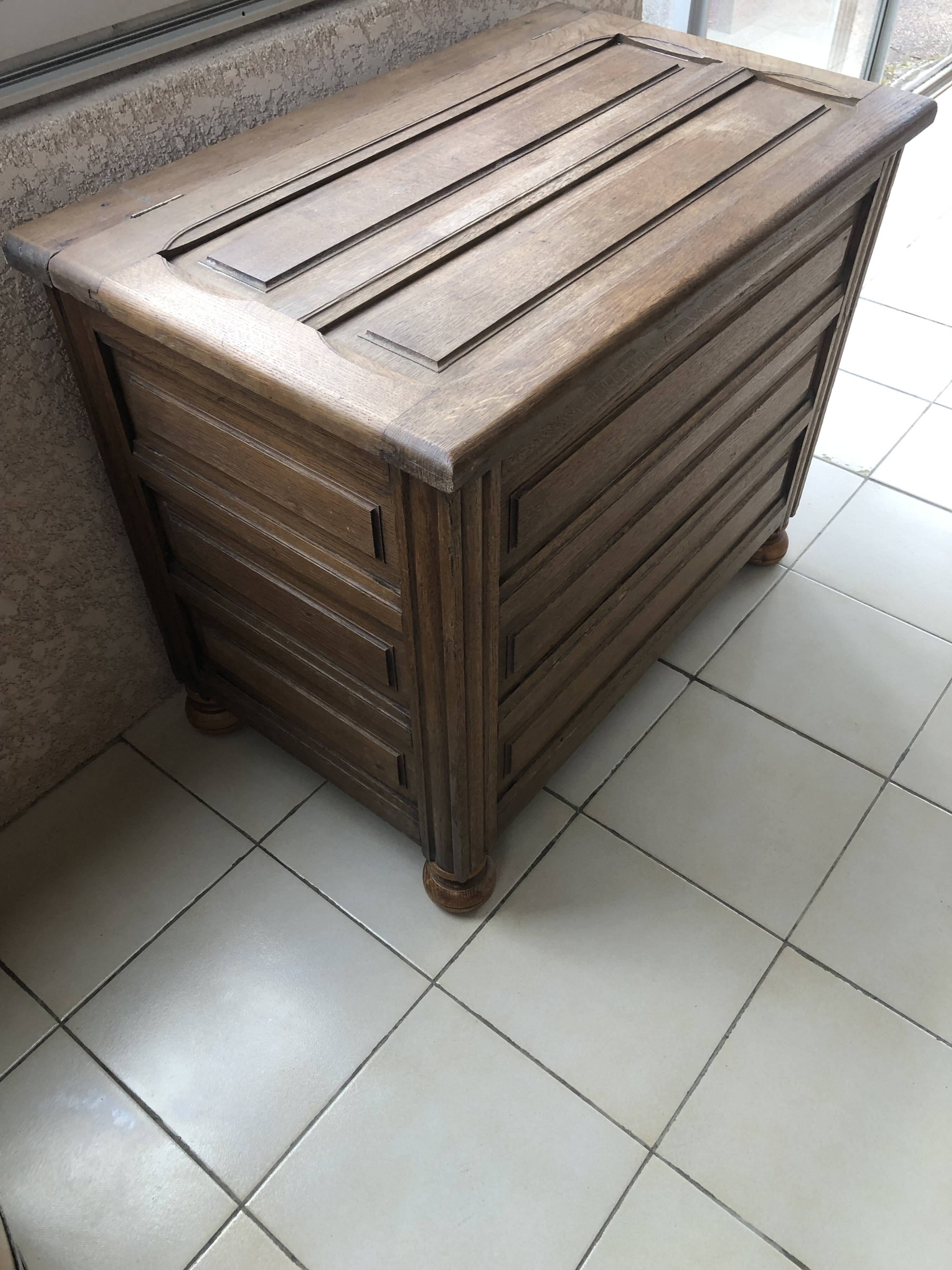 Large antique wooden chest