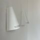 Pair of vintage wall lights, matte white metal, Netherlands, 1980s