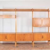 Mid-Century Teak Wall Unit by Kjell Riise for Rival Brodrene Jatogs, 1960s,