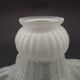 French vintage white opaque glass replacement shade with frilled edge.