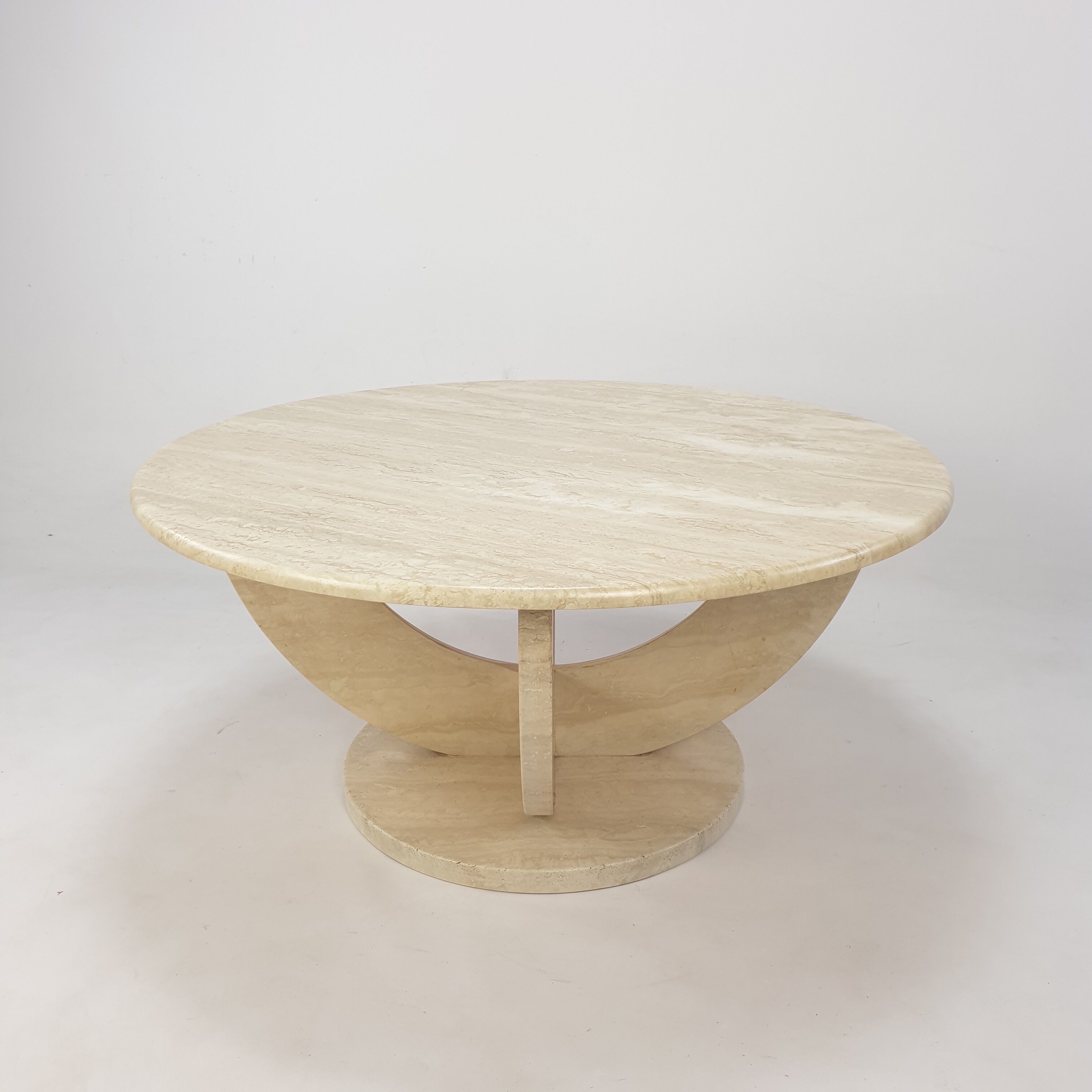 Italian travertine coffee table, 1970s