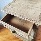 Old solid oak console Louis XIII style