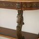 Masterpiece Floral Demilune Console Table with Horse Head Legs by Powell