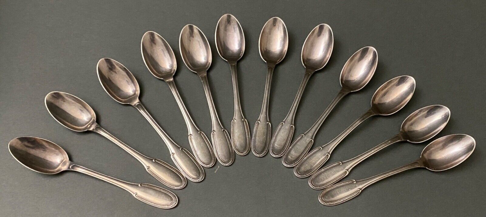 Silver metal cutlery set by Ercuis 37 pieces