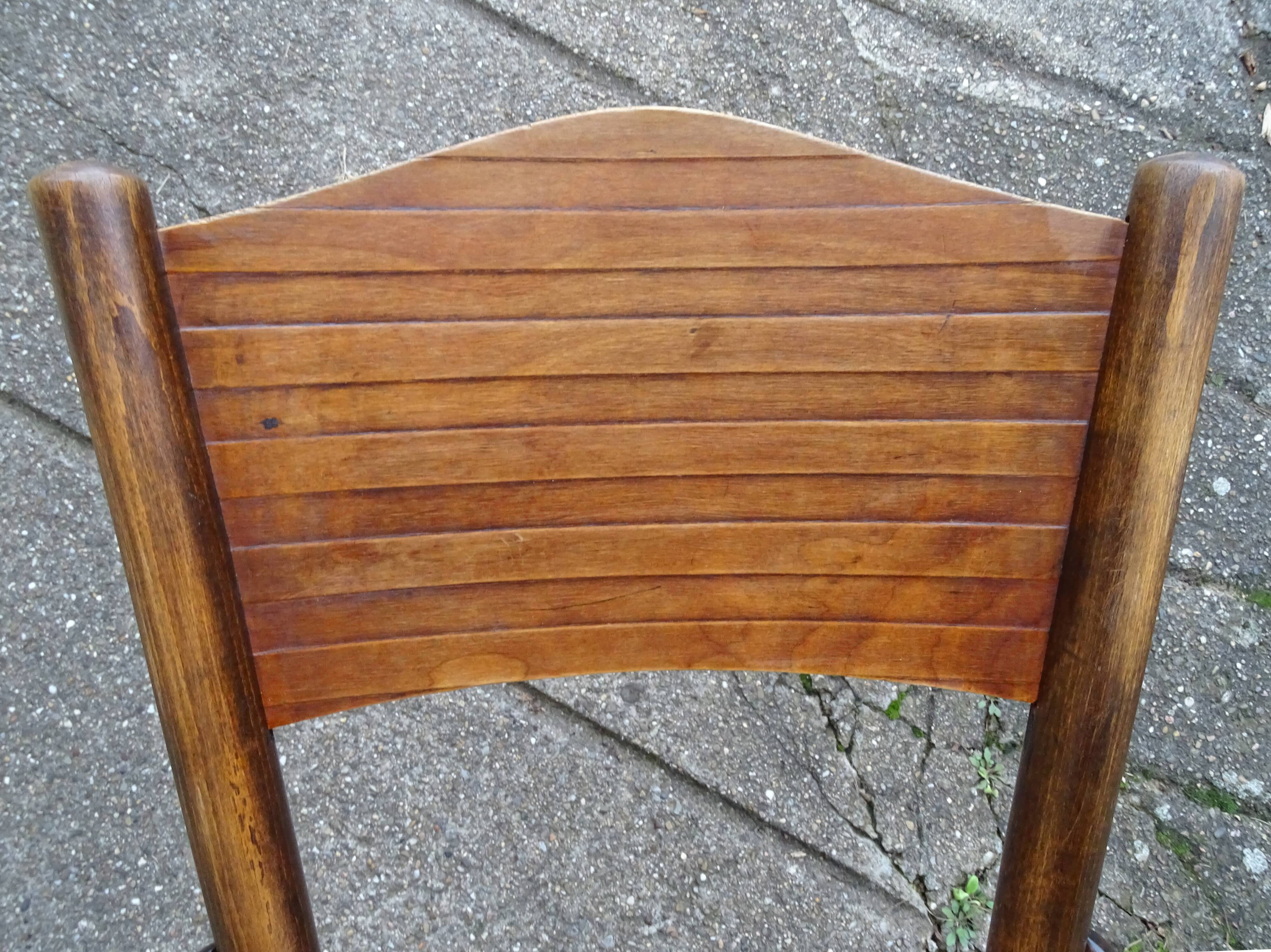 Fischel bistrot chair N°7273, wooden seat, circa 1930