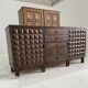 Brutalist Spanish carved sideboard credenza