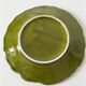 Vintage plate with olive green foliage relief