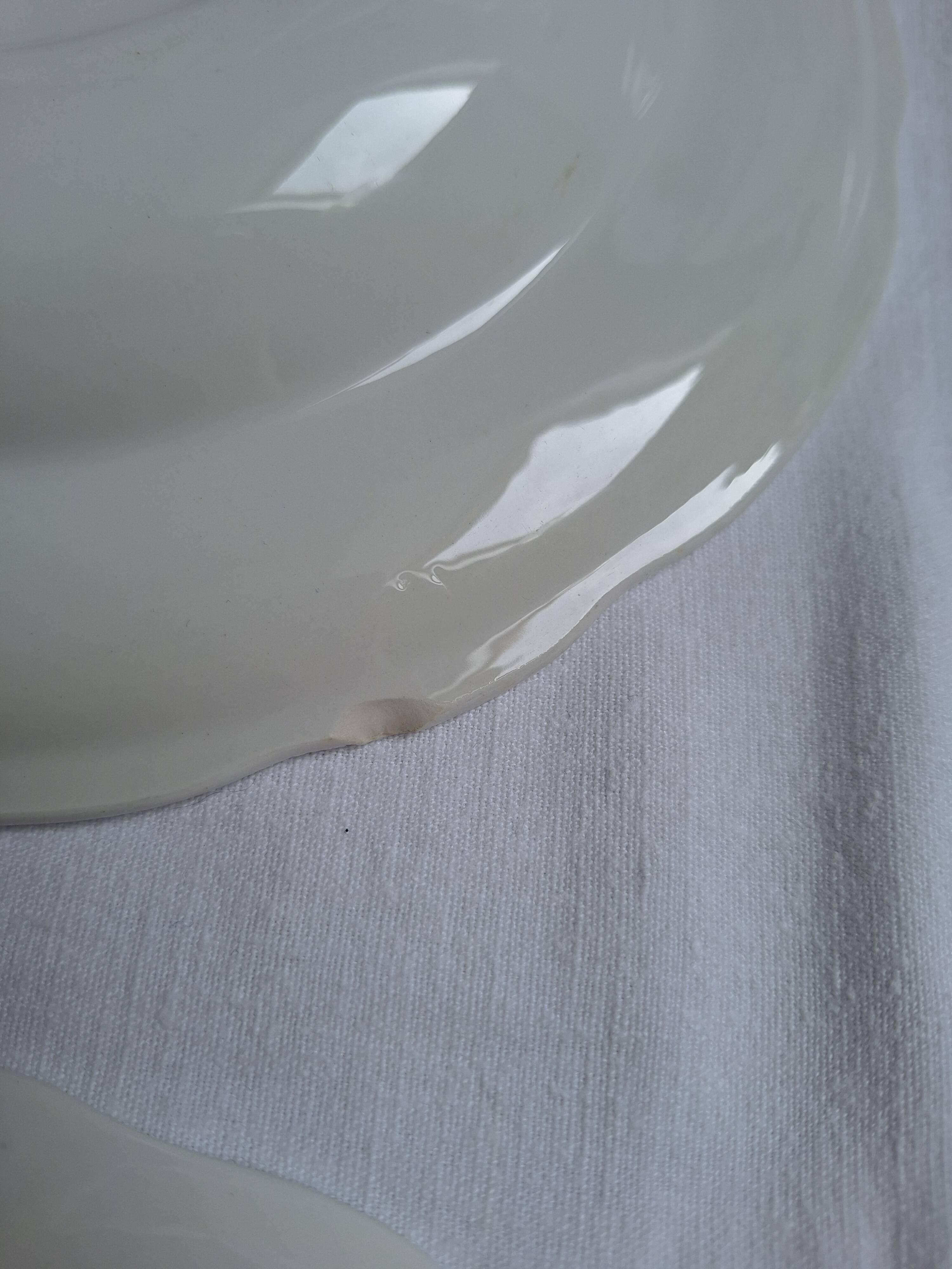Vintage blue soup plates
