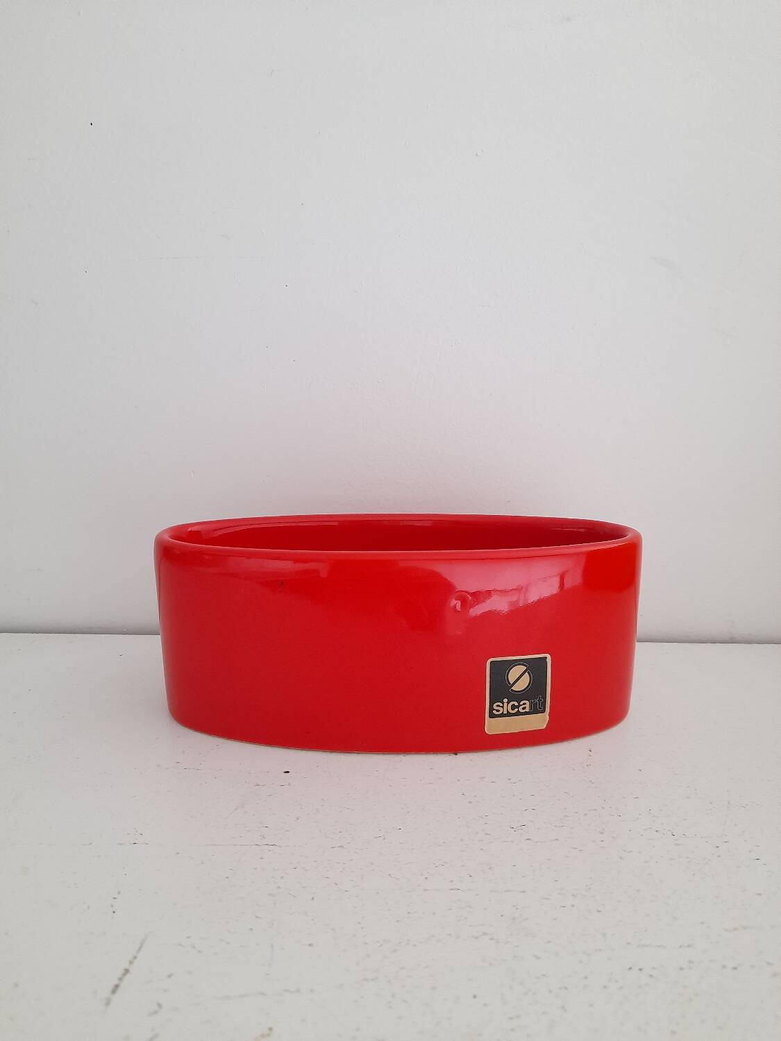 Pino Spagnolo oval vase for Sicart