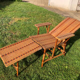 Rattan and wicker deck chair