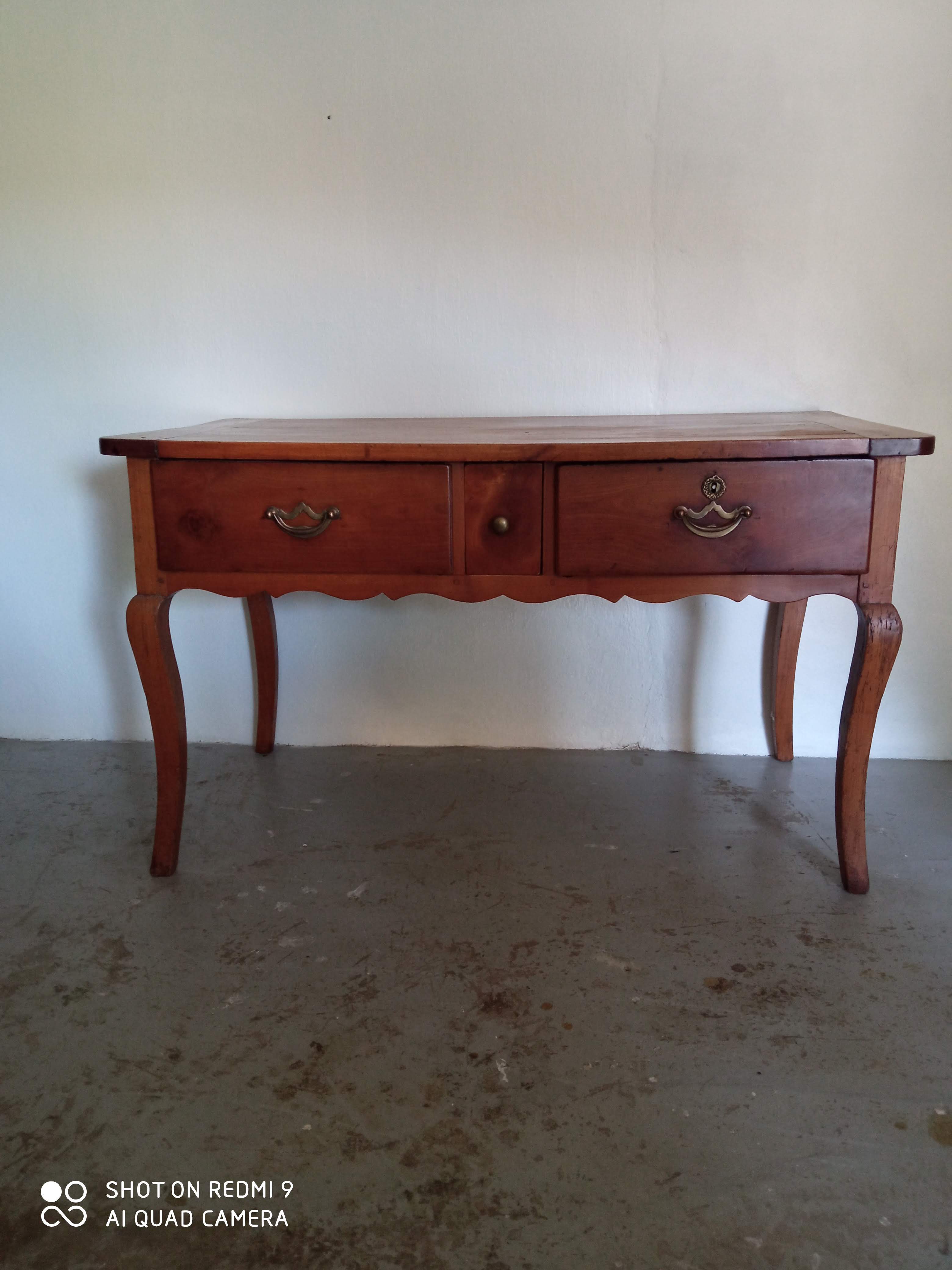 Louis XV desk in cherry brass fittings