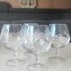 Lot 6 Verres Cognac/Cristal Arques. Model Fleury engraved with Wheat Ears.