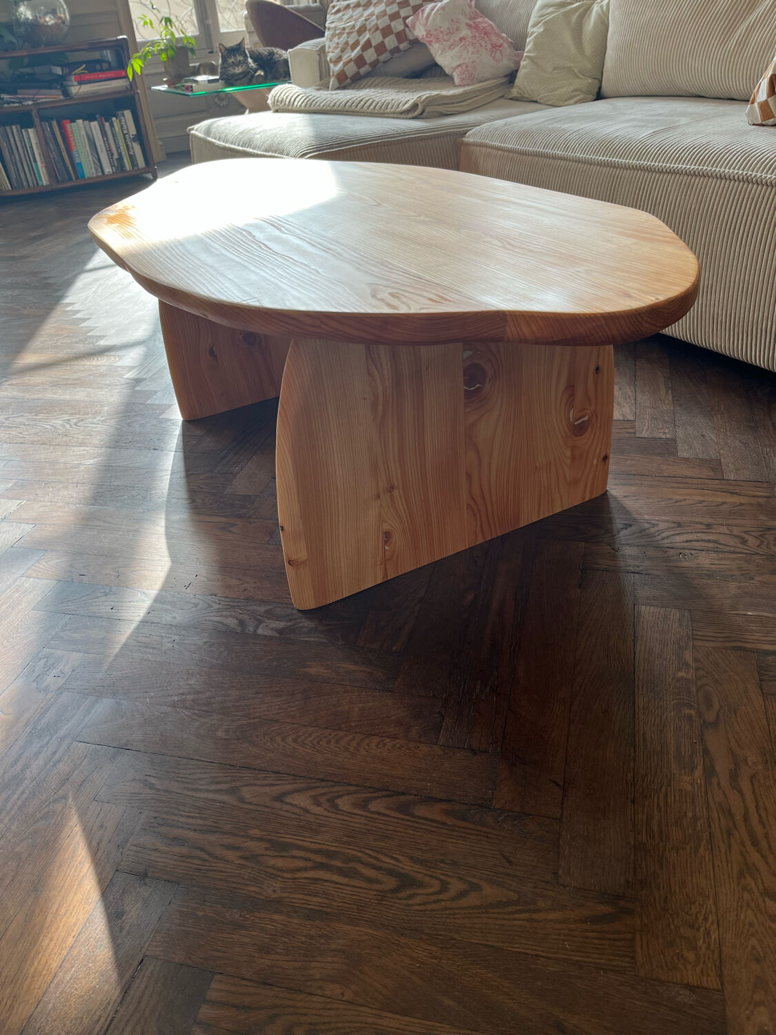 Solid wood coffee table