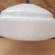Old white plastic pendant lamp 1970s vintage