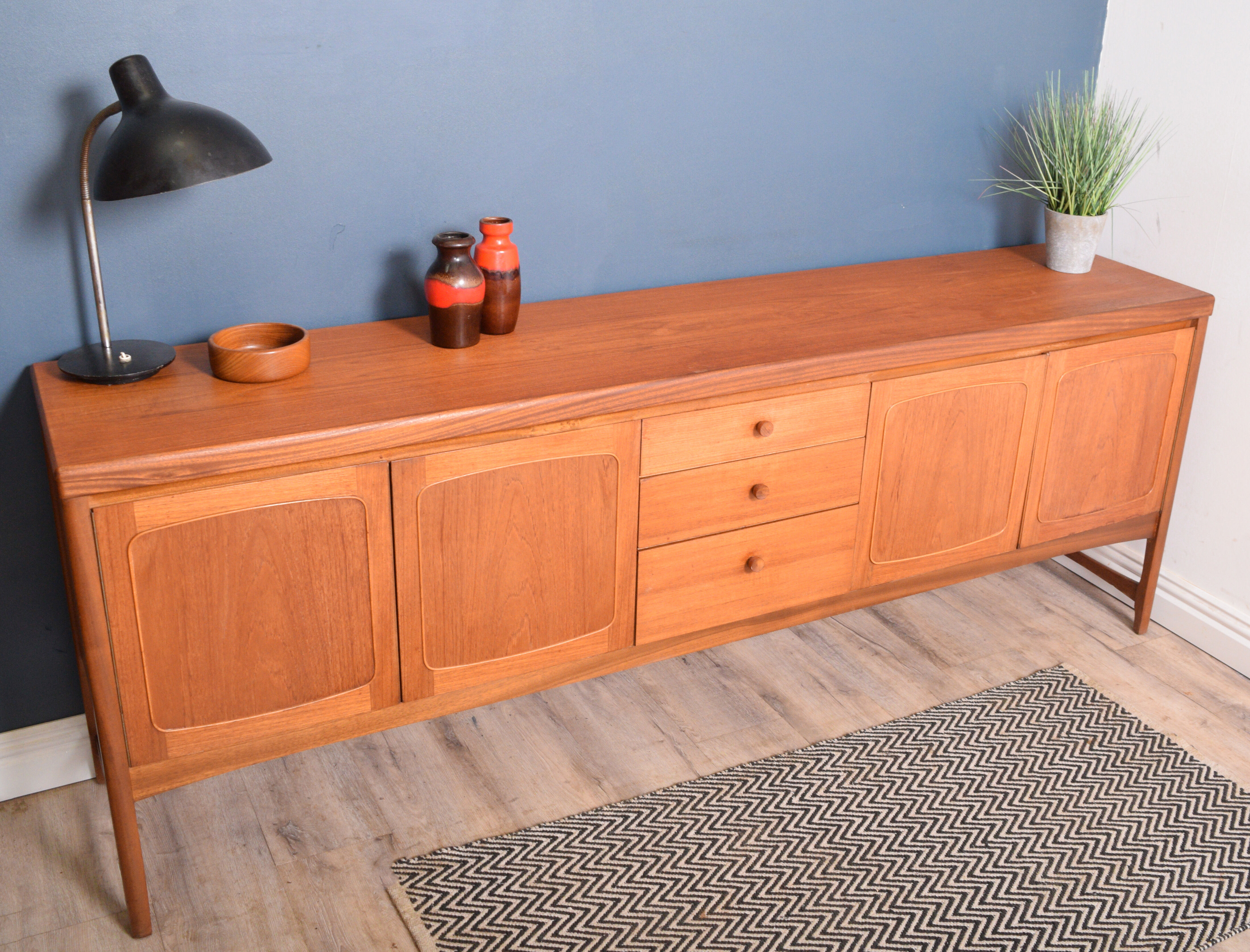 Restored Teak 1960s Nathan Squares Sideboard