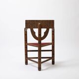 Chaise "Monk" sculptée à la main, Suède, années 1960