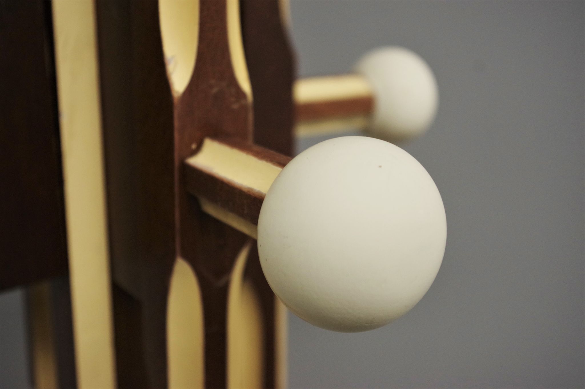 Wooden column coat rack  1965
