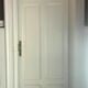 Patinated mahogany passage doors double-sided doors with frame and mouldings