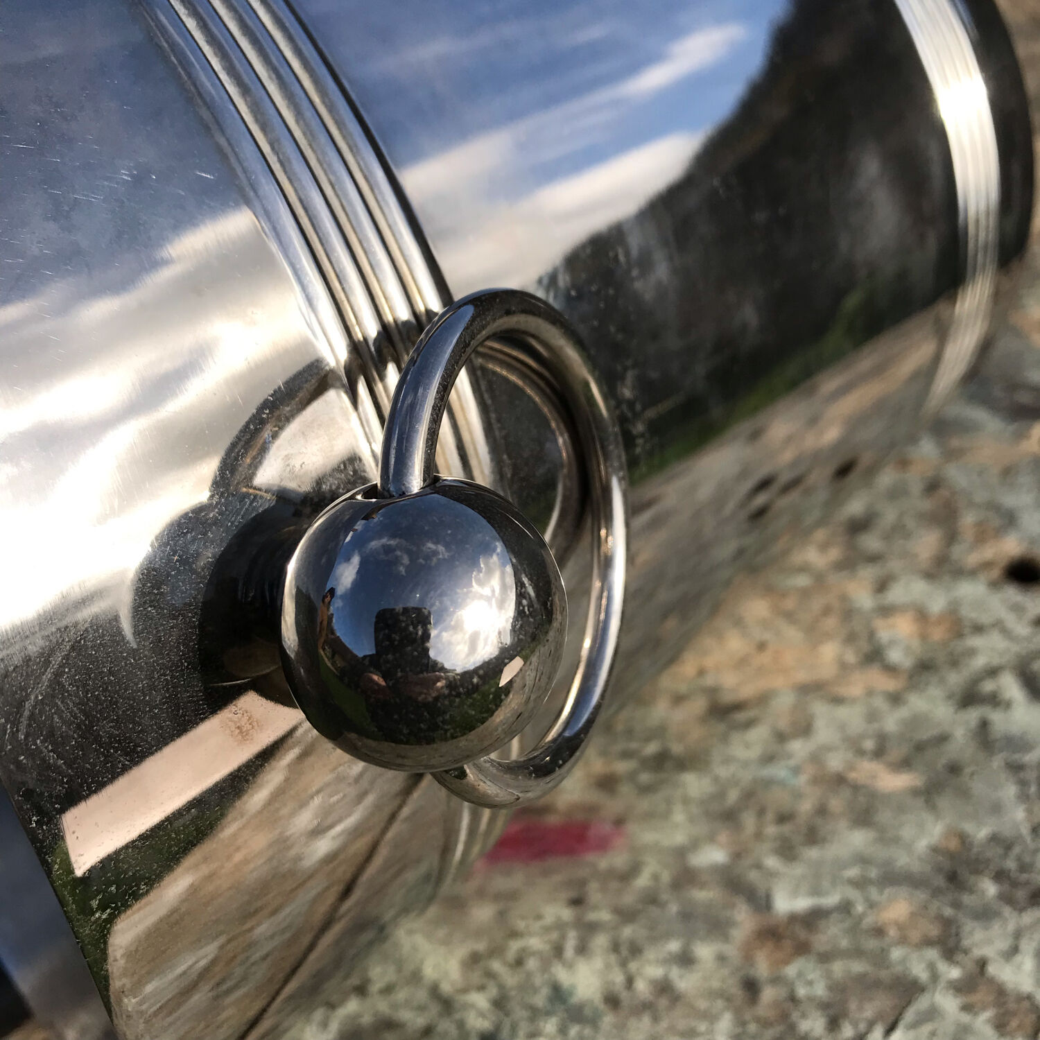 Champagne bucket art deco silver metal