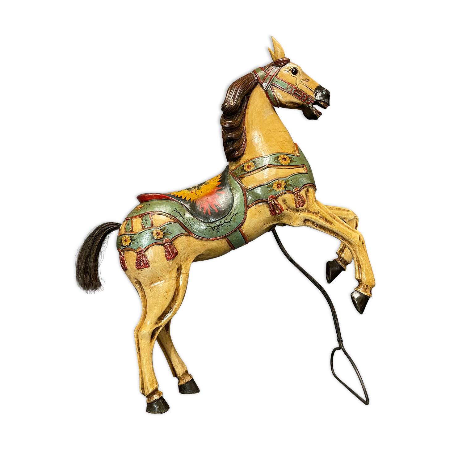 Old wooden carousel horse 1900
