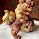 Okimono 19th Kutani lion Shishi /Japan