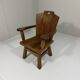 Rustic brutalist arm chair solid oak 1960’s