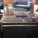 Coffee table Maison Malabert bronze & glass