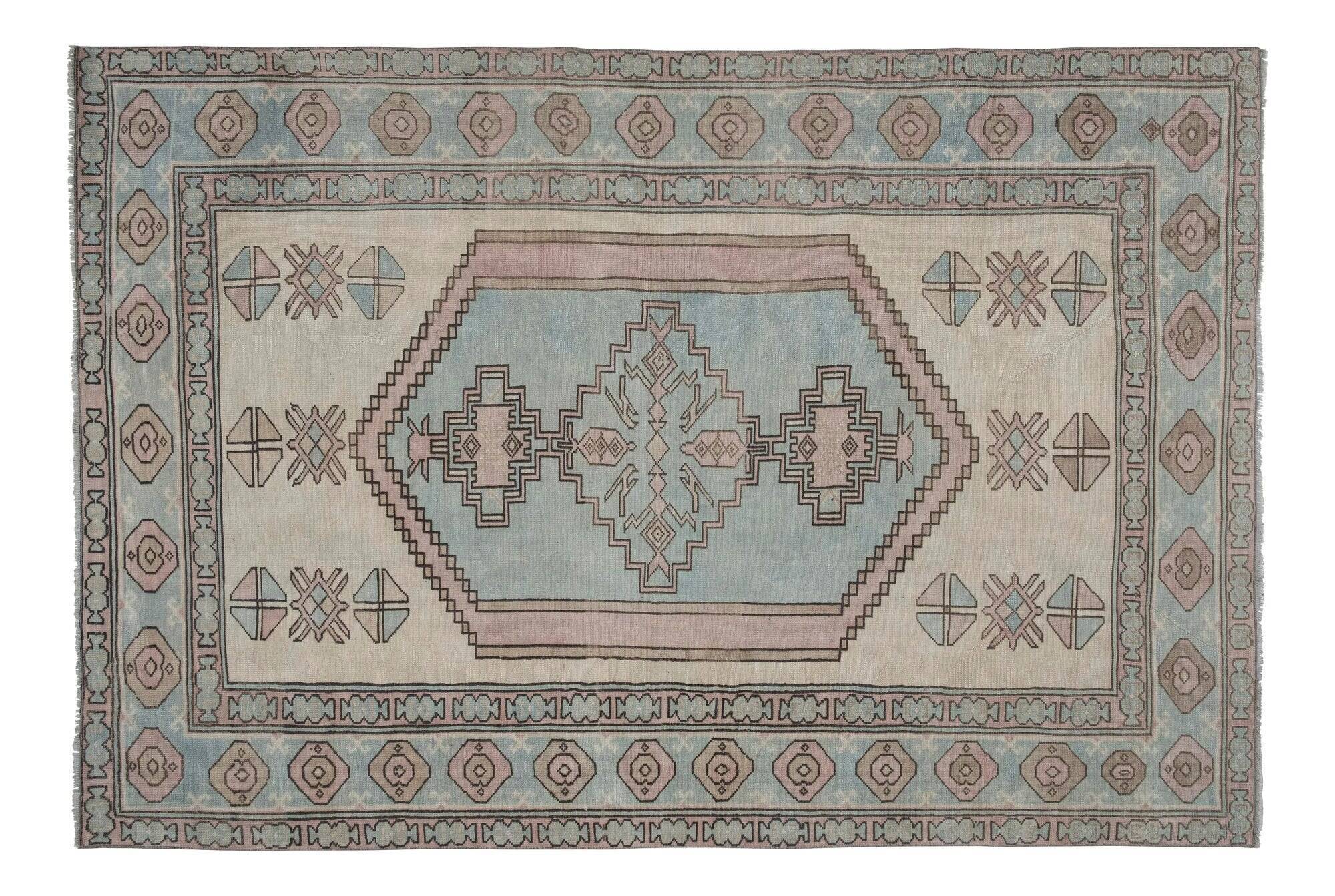 Vintage Turkish rug handmade 196x284 cm