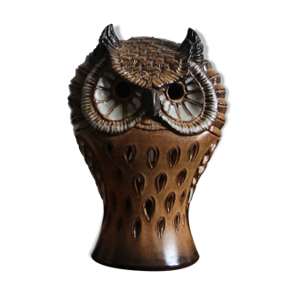Lampe hibou en céramique, Fonck et Mateo à Vallauris