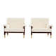 Pair of armchairs by Carlo De Carlo, rosewood, leather, brass, 1966