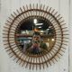Vintage rattan sun mirror xl