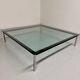 XXL coffee table LC10 design by Le Corbusier for Cassina, 1980s, glass.