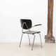 Vintage chair Kho Liang Black and metal with armrests