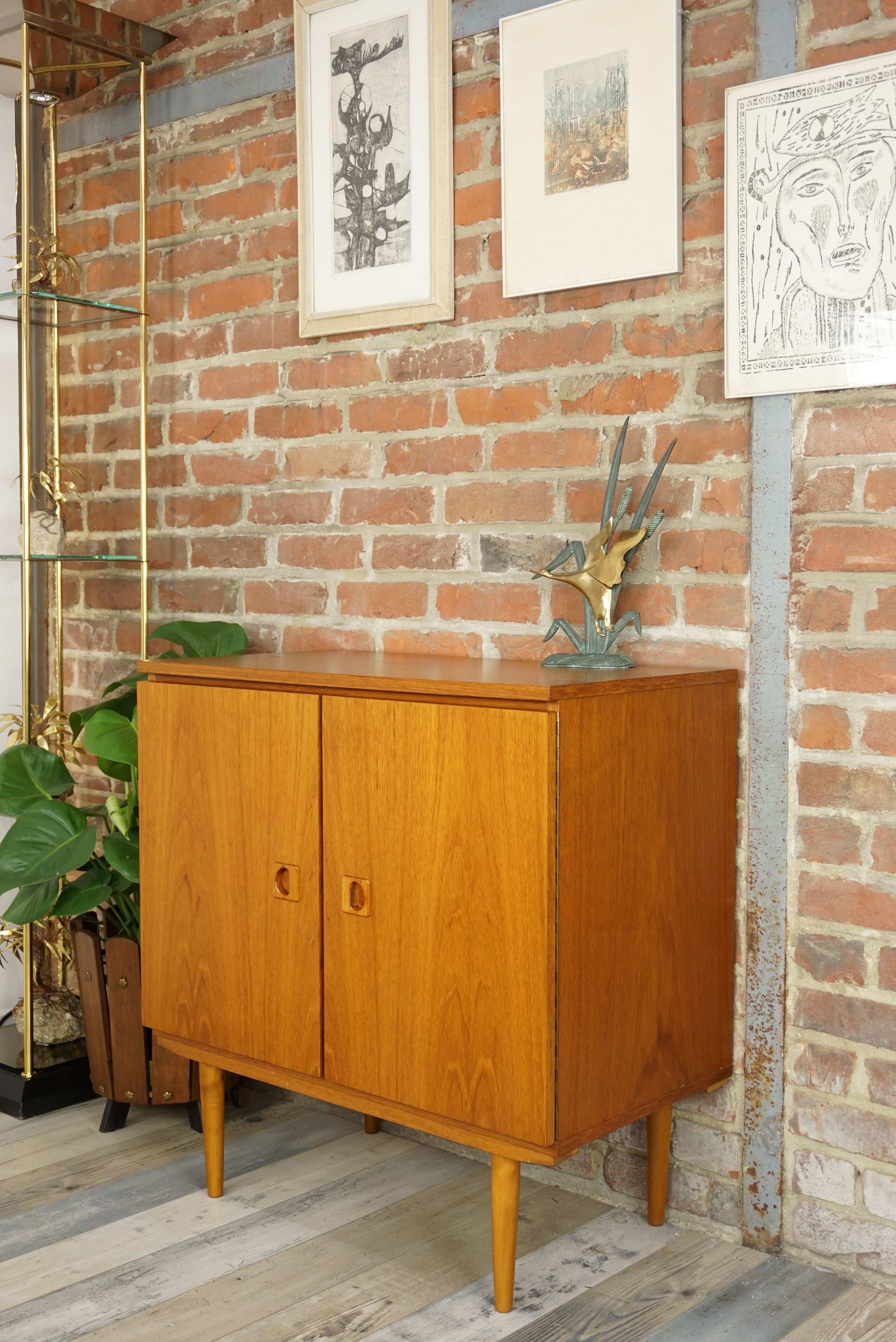 Cabinet teak design 50s 60s