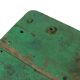 Établi industriel vert unique en bois et métal, 160 cm